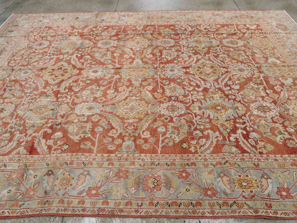 Antique Persian Mahal Carpet, No.24726 - Staging