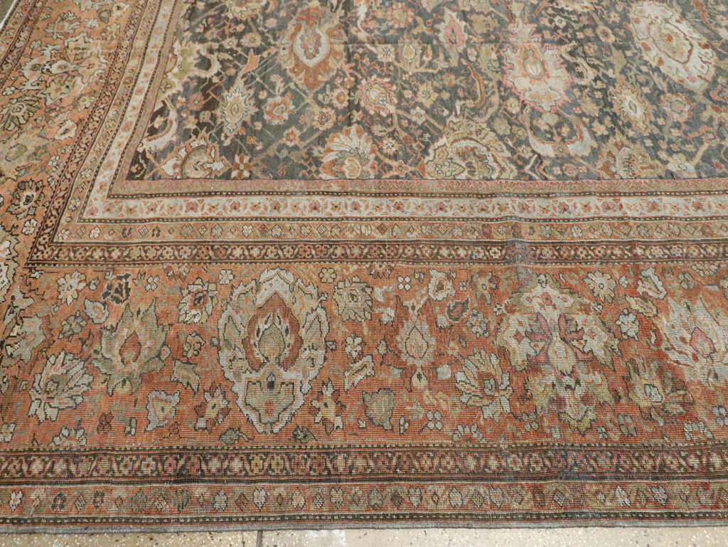 Antique Persian Sultanabad Carpet, No.24727 - Staging
