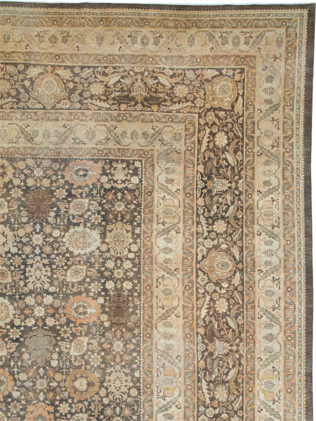 Antique Persian Tabriz Carpet, No.24729 - Staging
