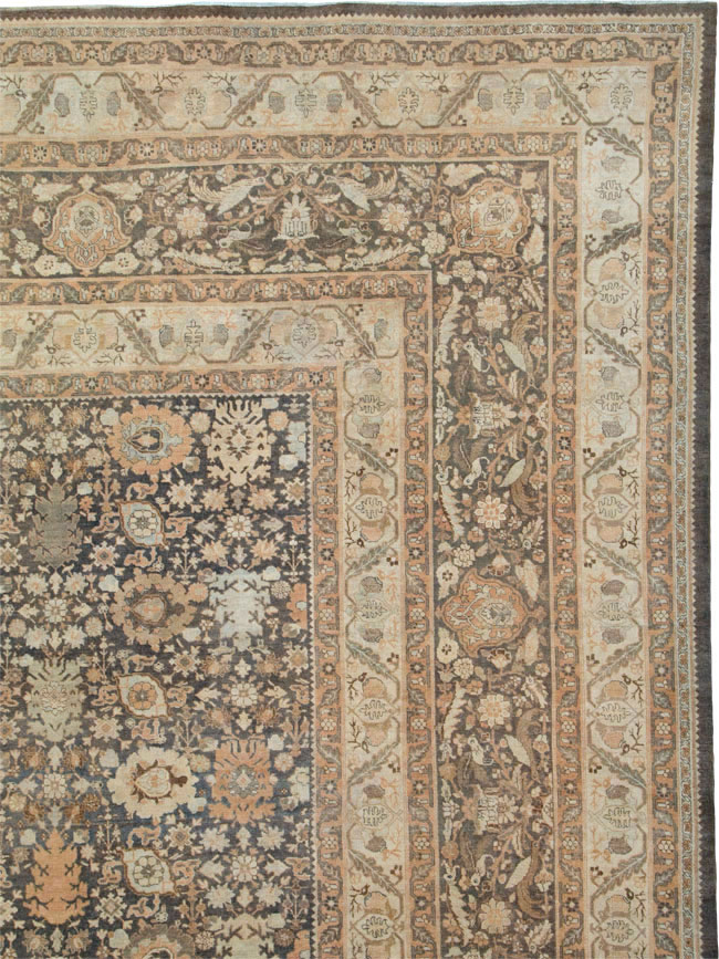 Antique Persian Tabriz Carpet, No.24729 - Staging