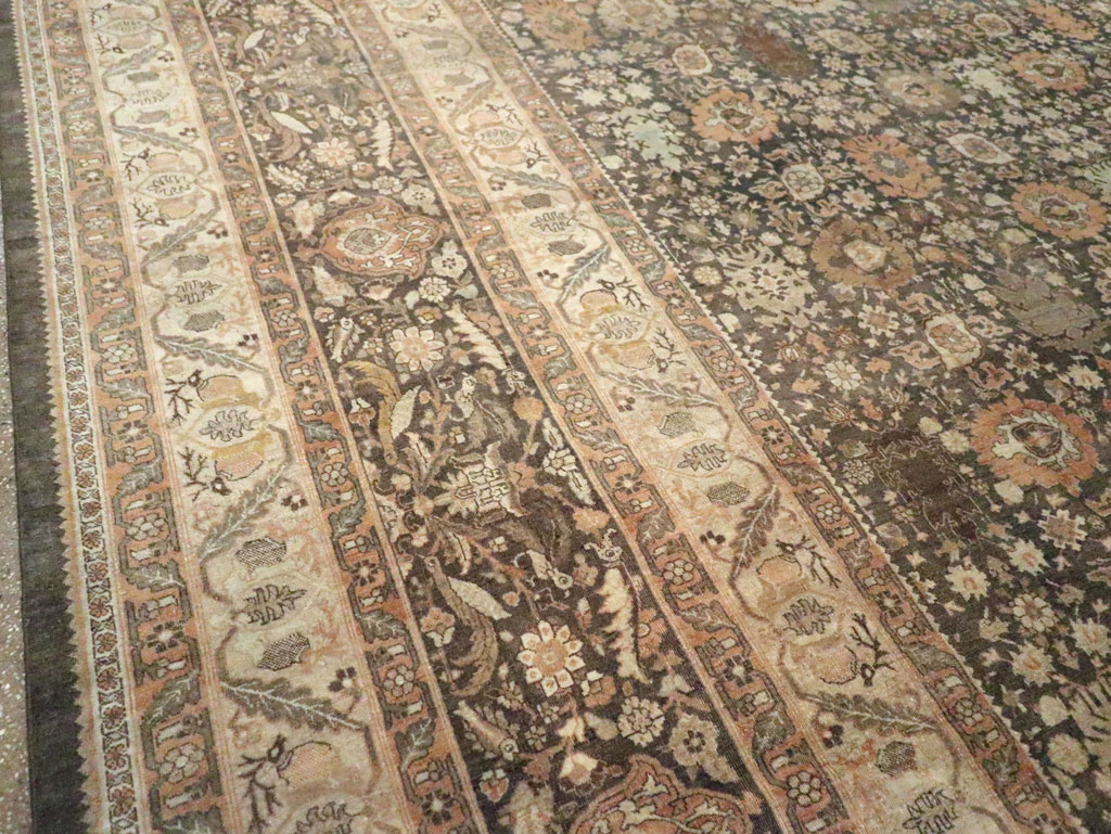 Antique Persian Tabriz Carpet, No.24729 - Staging