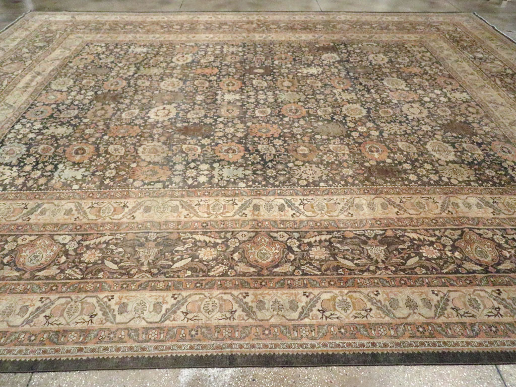 Antique Persian Tabriz Carpet, No.24729 - Staging