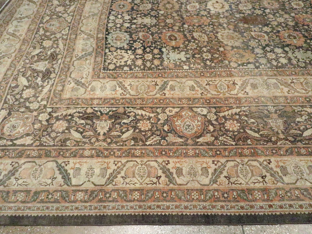 Antique Persian Tabriz Carpet, No.24729 - Staging