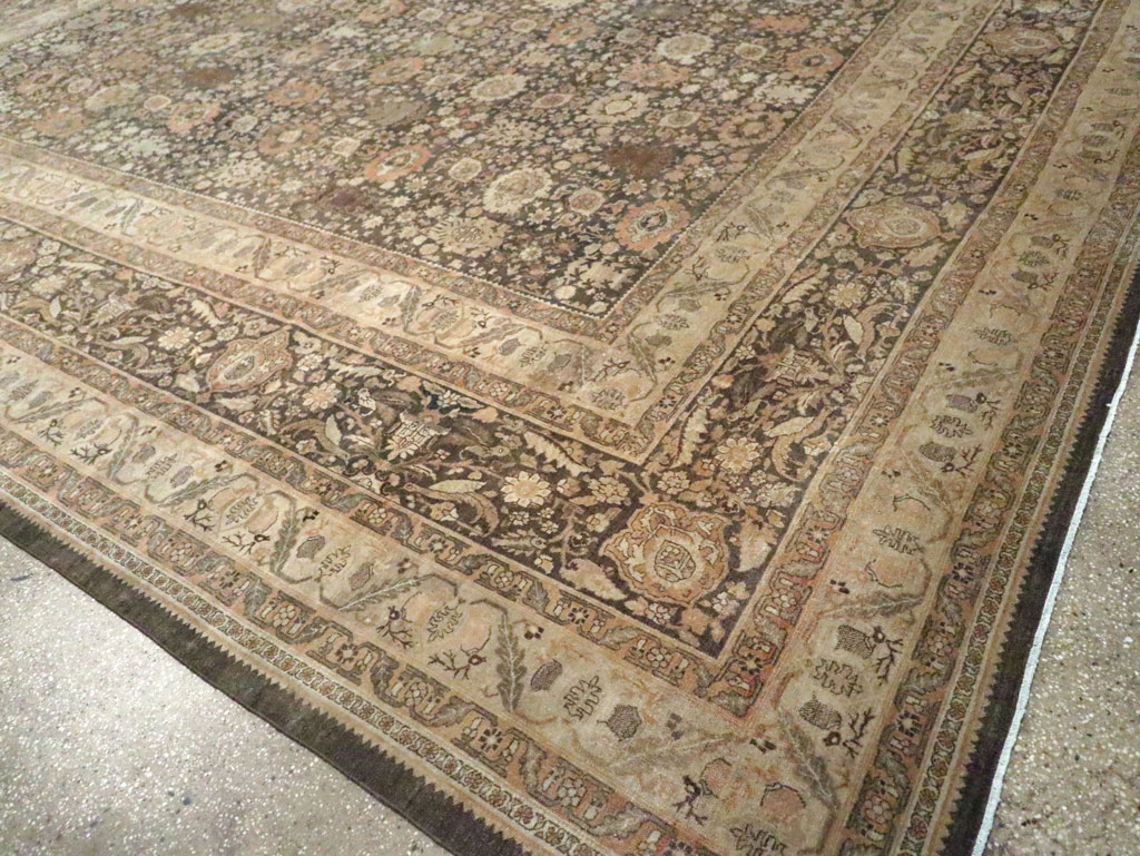 Antique Persian Tabriz Carpet, No.24729 - Staging