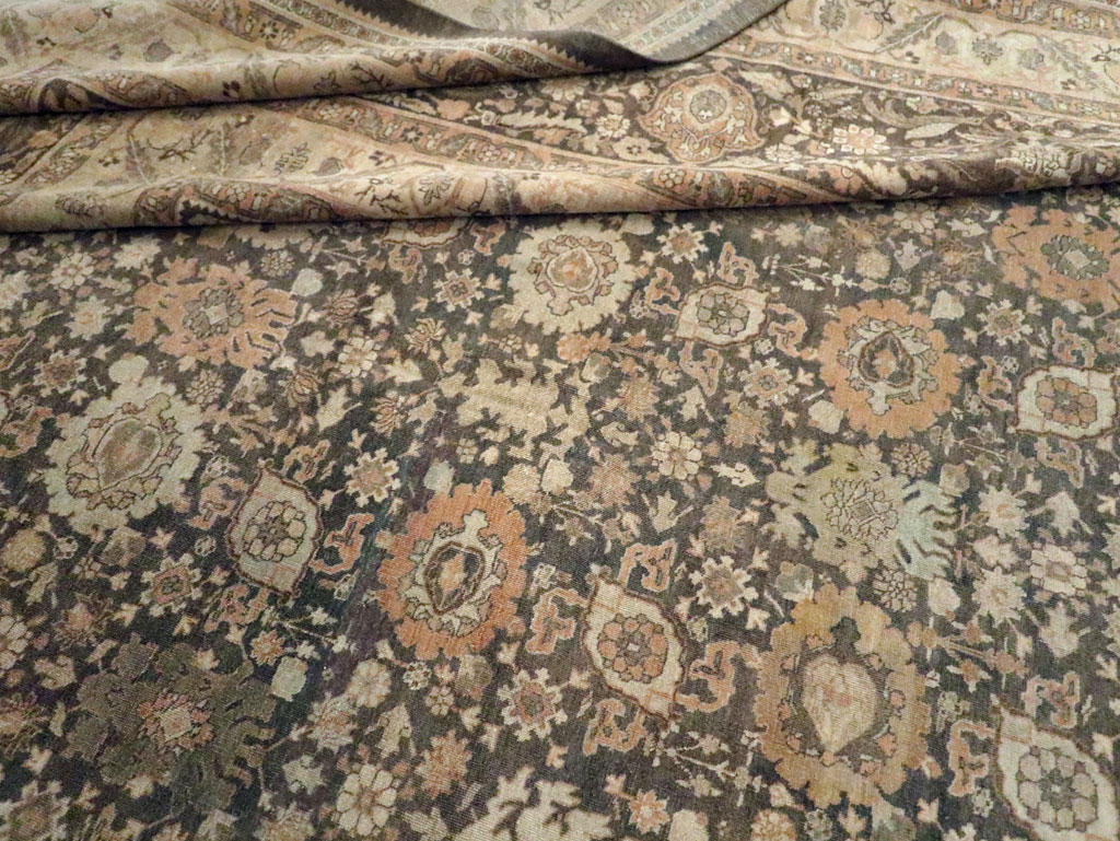 Antique Persian Tabriz Carpet, No.24729 - Staging