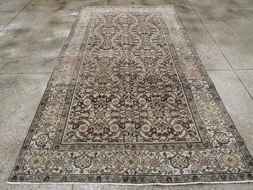 Antique Persian Malayer Gallery Carpet, No.24739 - Staging