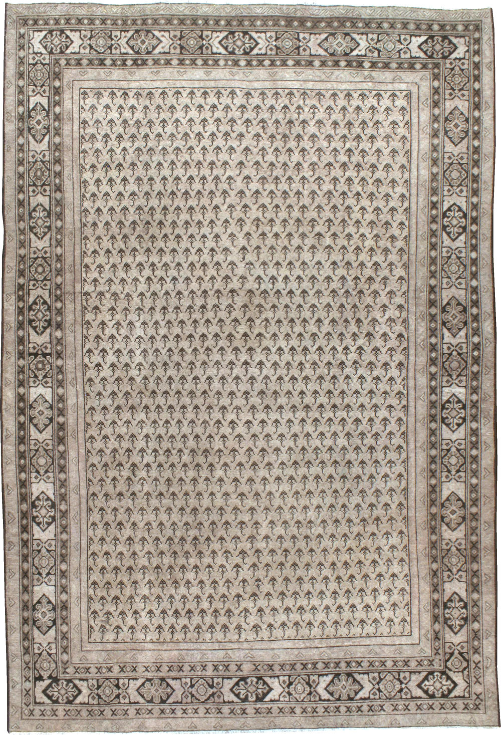 Vintage Persian Mahal Carpet, No.24740 - Staging