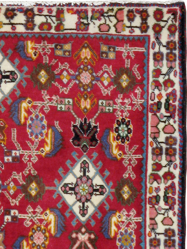 Vintage Persian Shiraz Square Rug (Pair: 2 of 4), No.24742 - Staging