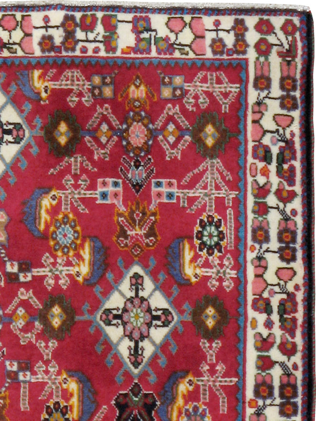 Vintage Persian Shiraz Square Rug (Pair: 2 of 4), No.24742 - Staging