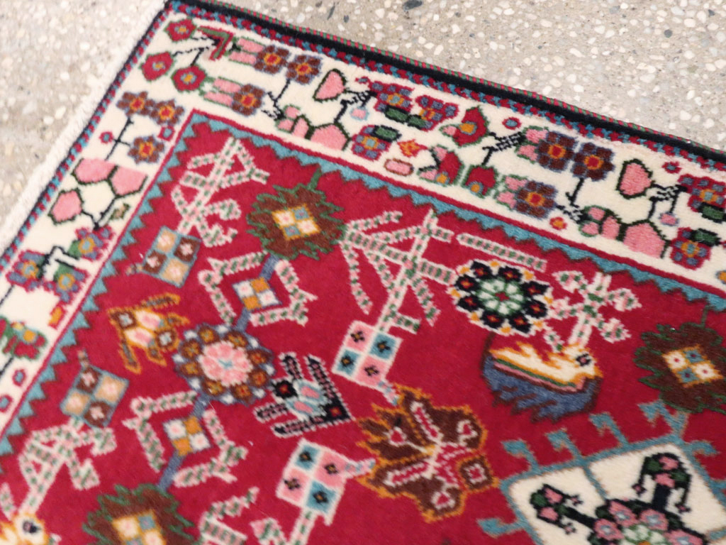 Vintage Persian Shiraz Square Rug (Pair: 2 of 4), No.24742 - Staging