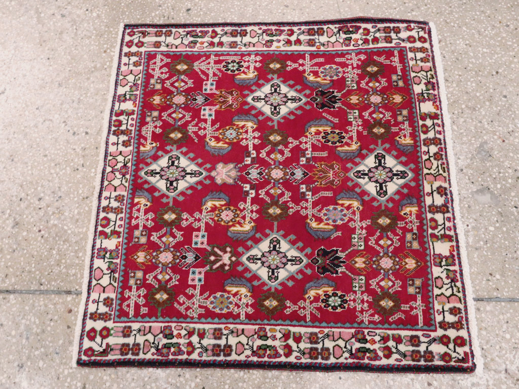 Vintage Persian Shiraz Square Rug (Pair: 2 of 4), No.24742 - Staging