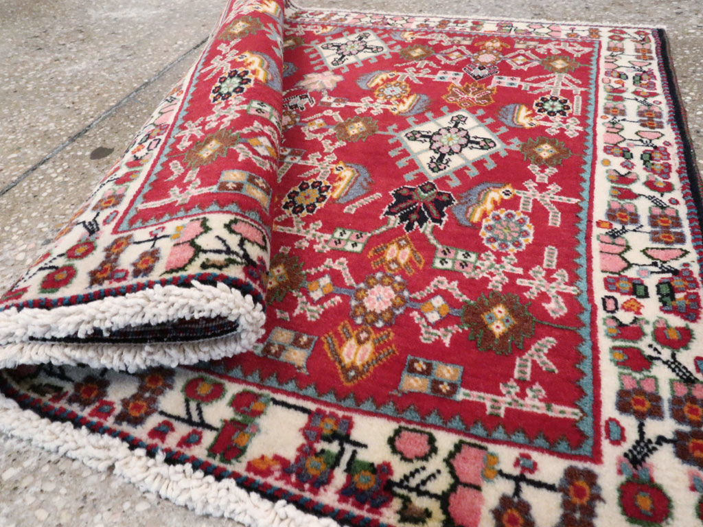 Vintage Persian Shiraz Square Rug (Pair: 2 of 4), No.24742 - Staging