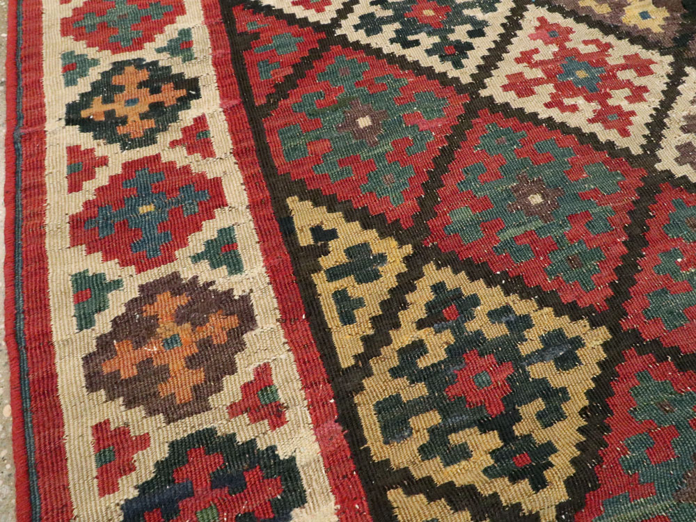 Antique Persian Flat-weave Kilim, No.24747 - Staging
