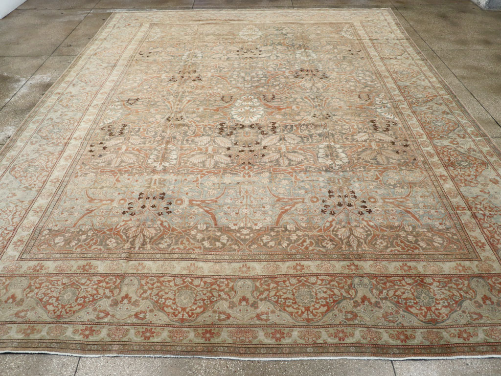 Antique Persian Tabriz Carpet, No.24750 - Staging