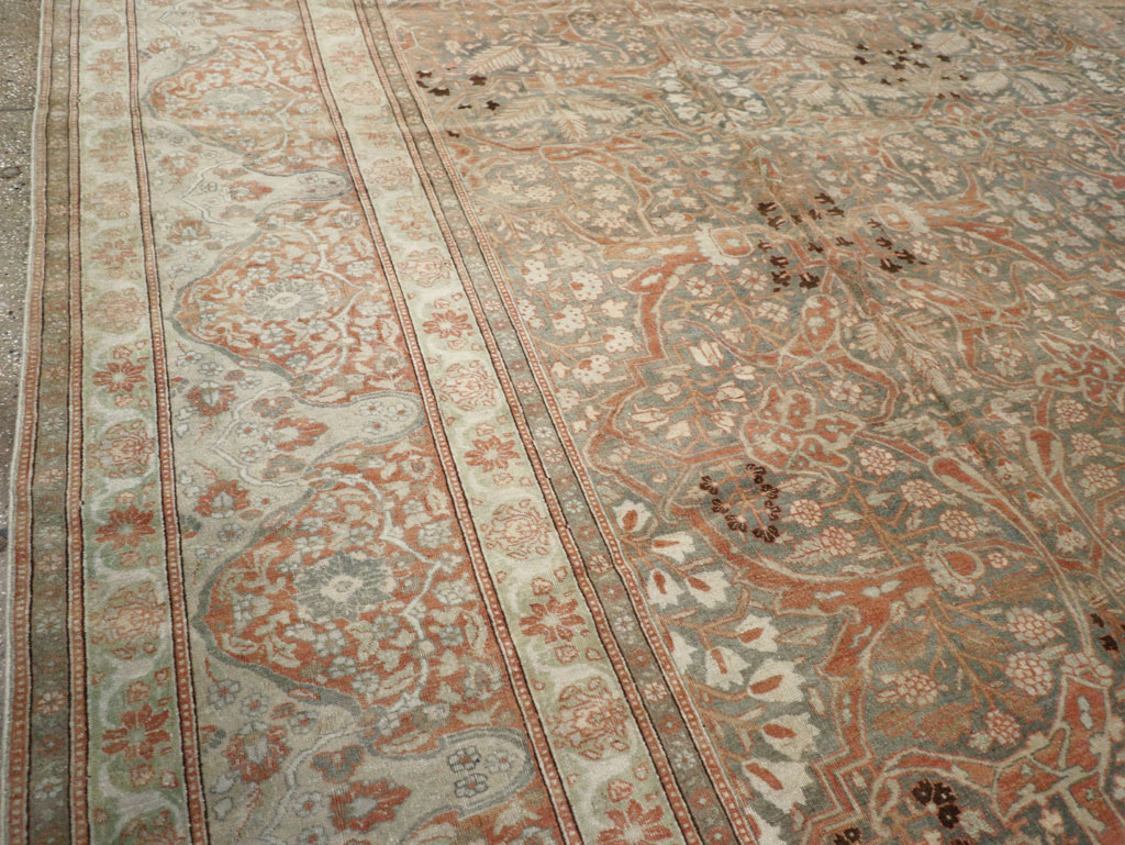 Antique Persian Tabriz Carpet, No.24750 - Staging