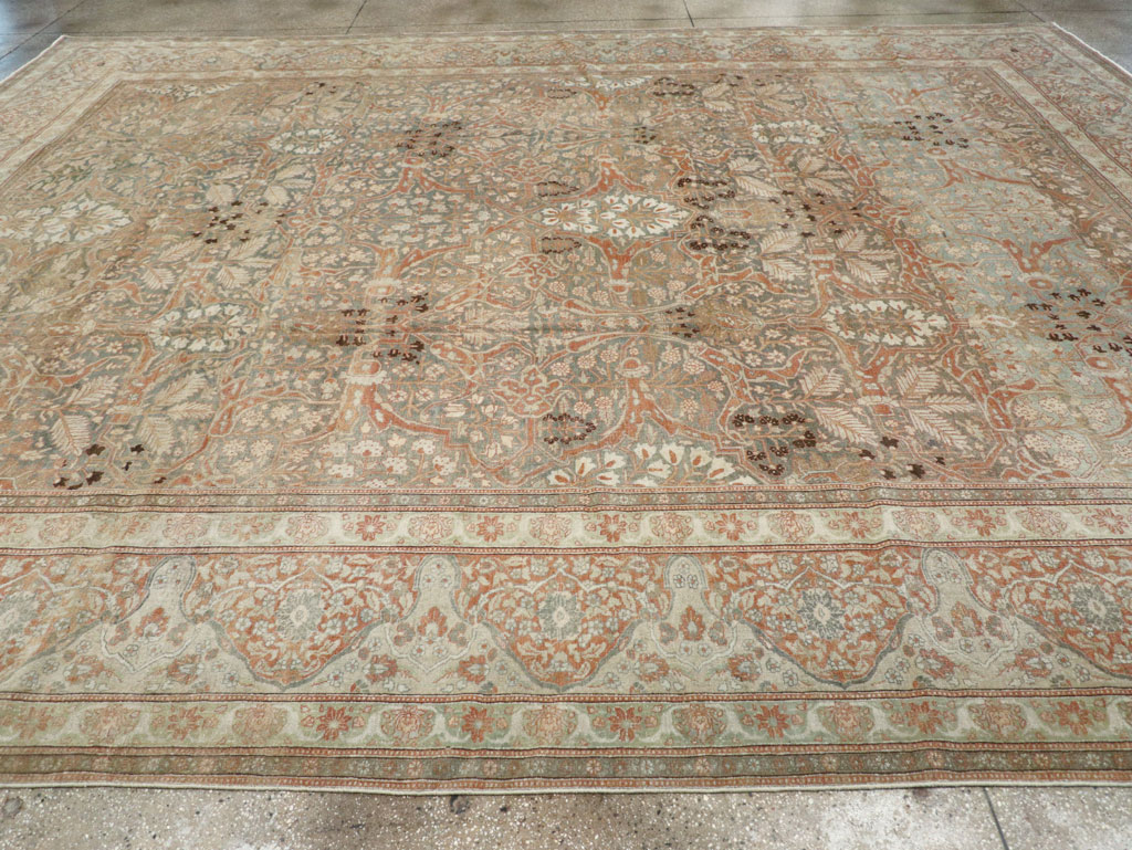 Antique Persian Tabriz Carpet, No.24750 - Staging