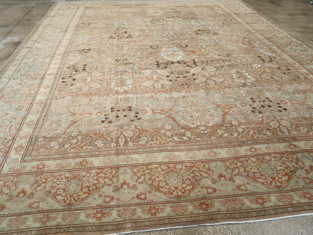 Antique Persian Tabriz Carpet, No.24750 - Staging