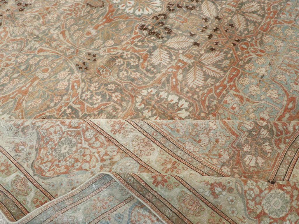 Antique Persian Tabriz Carpet, No.24750 - Staging