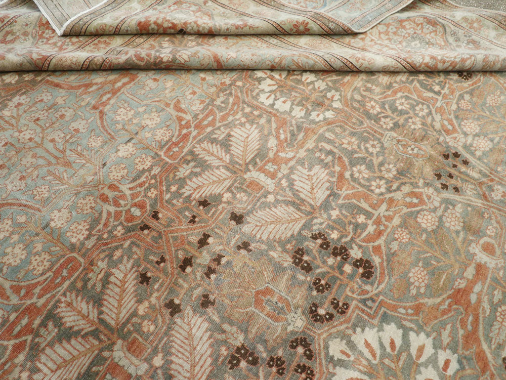 Antique Persian Tabriz Carpet, No.24750 - Staging