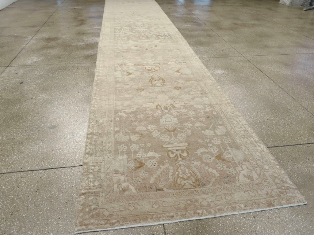 Vintage Persian Malayer Wide Gallery Runner, No.24753 - Staging