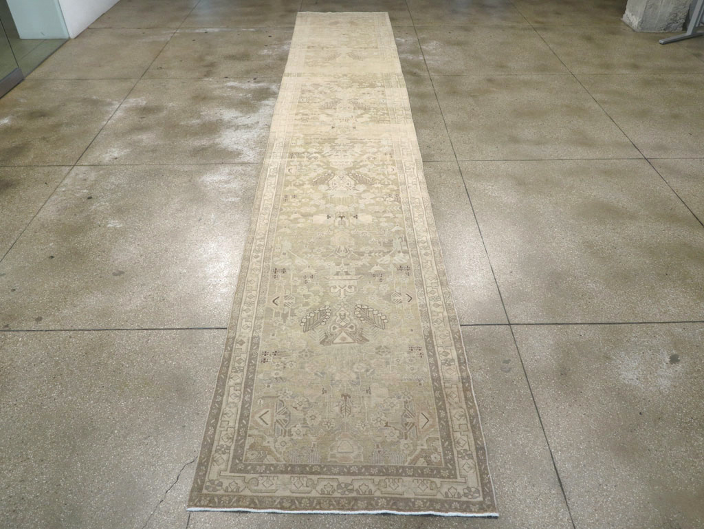 Vintage Persian Malayer Wide Gallery Runner, No.24754 - Staging