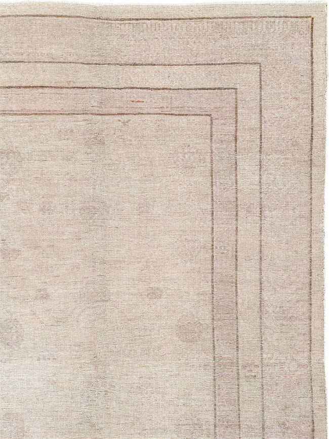 Vintage East Turkestan Khotan Carpet, No.24762 - Staging