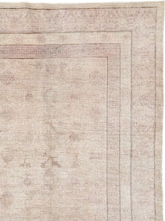 Vintage East Turkestan Khotan Carpet, No.24762 - Staging