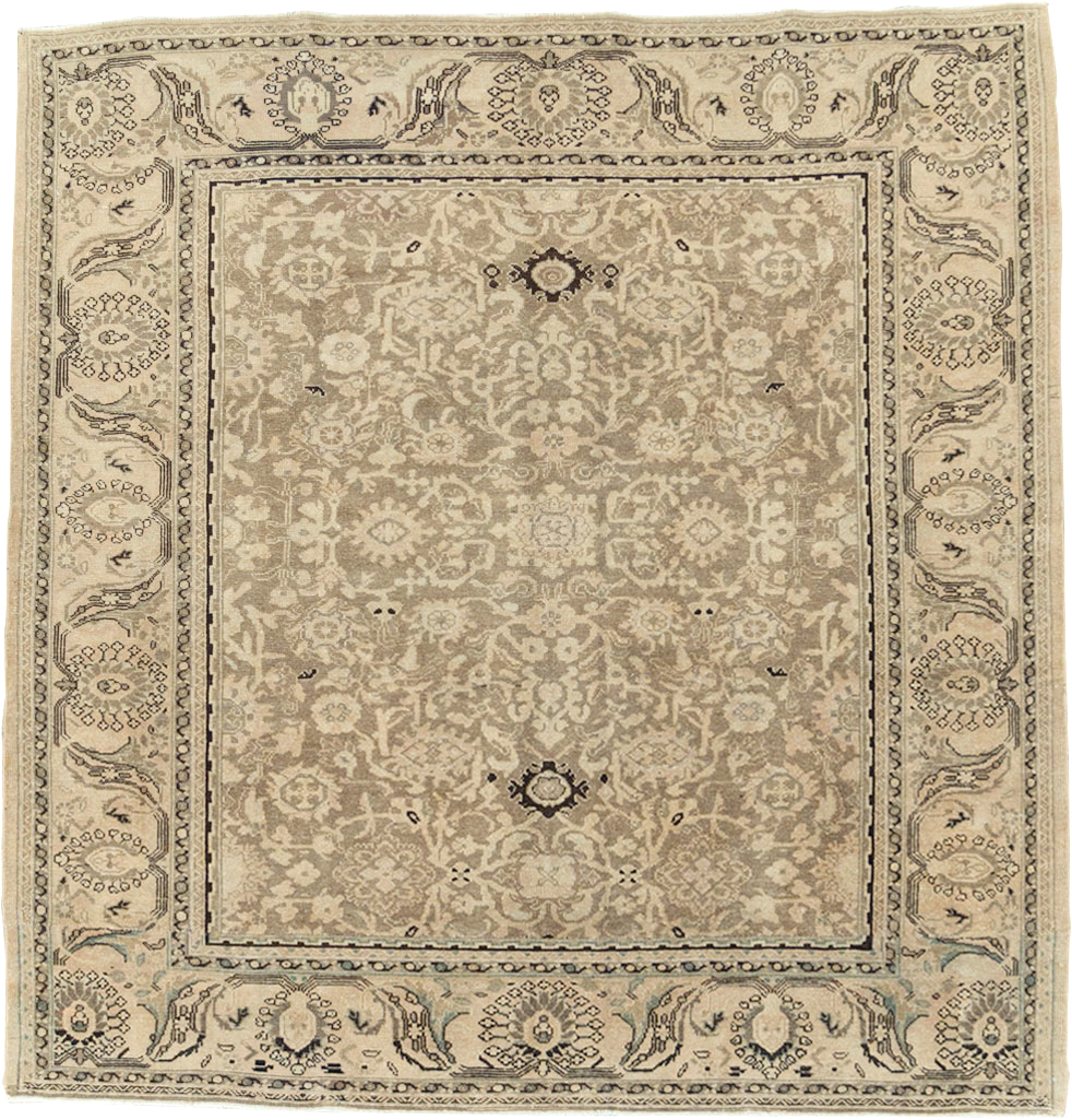 Vintage Persian Malayer Square Accent Carpet, No.24764 - Staging