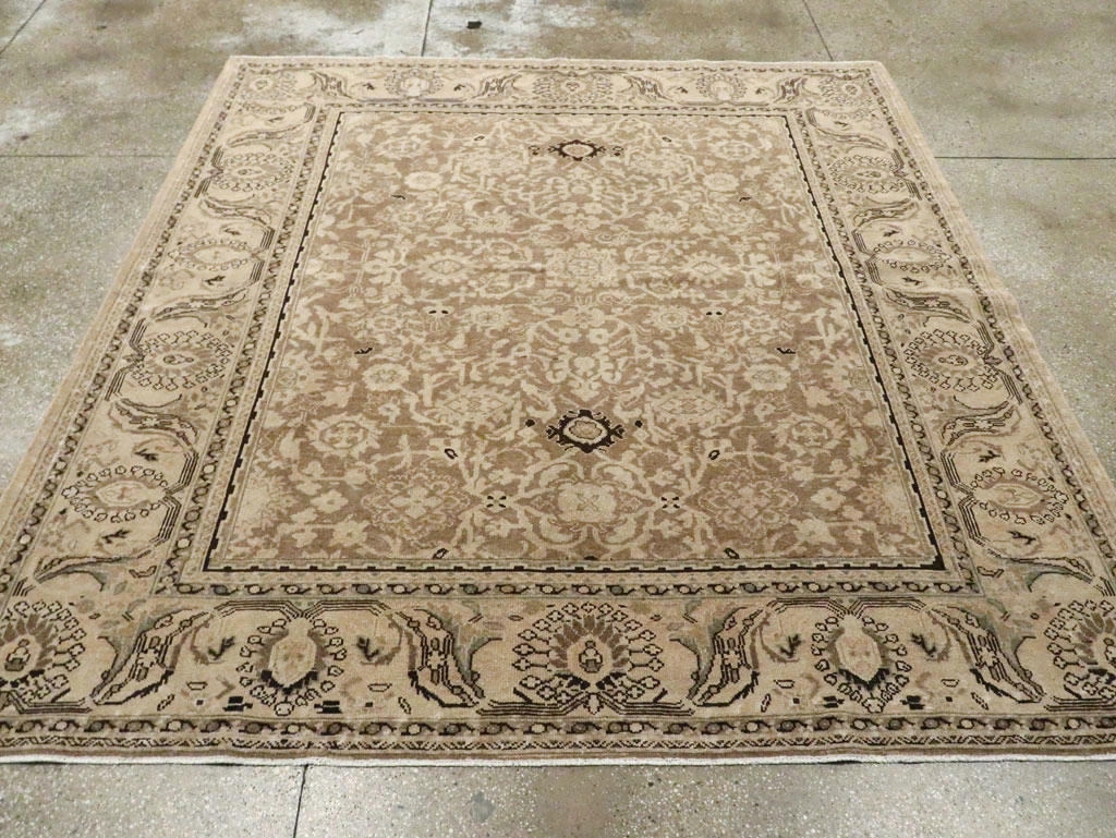 Vintage Persian Malayer Square Accent Carpet, No.24764 - Staging