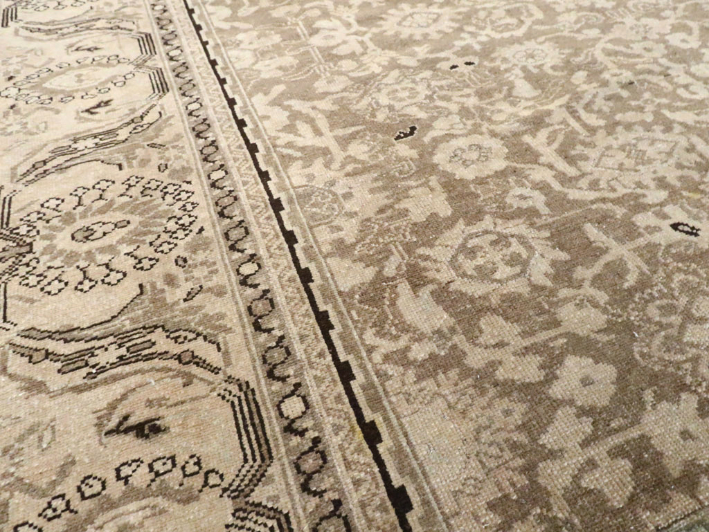 Vintage Persian Malayer Square Accent Carpet, No.24764 - Staging