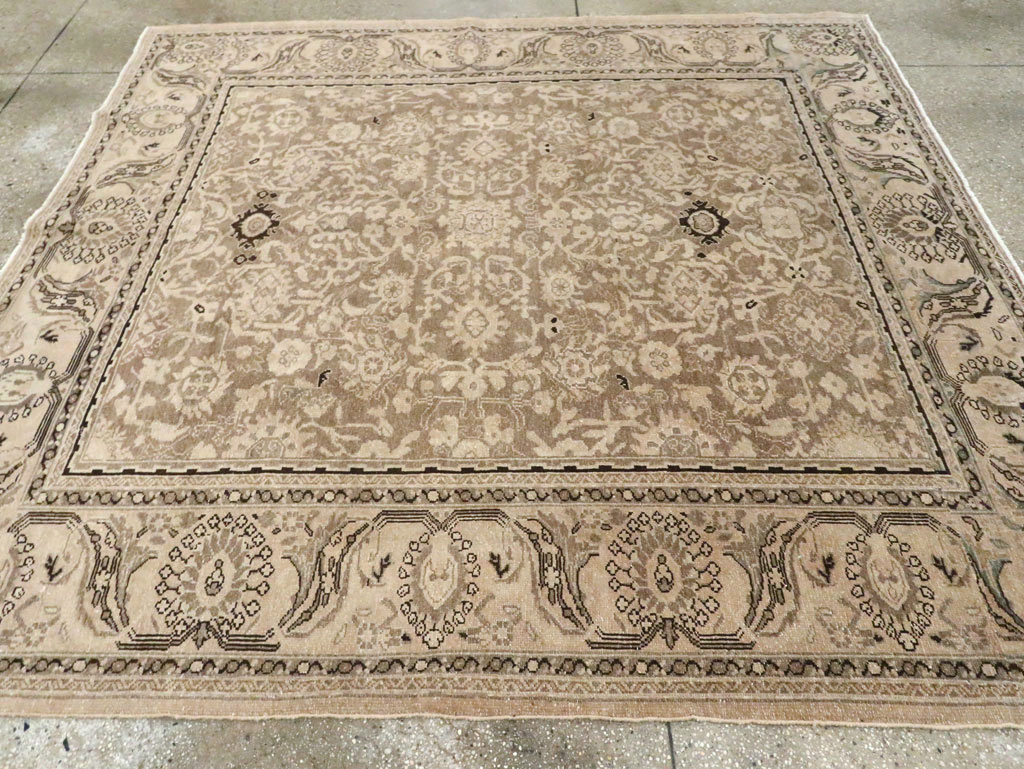 Vintage Persian Malayer Square Accent Carpet, No.24764 - Staging