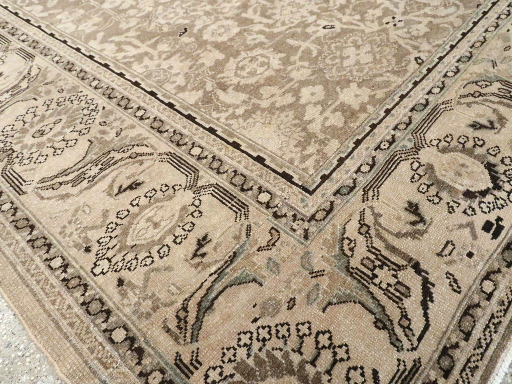 Vintage Persian Malayer Square Accent Carpet, No.24764 - Staging