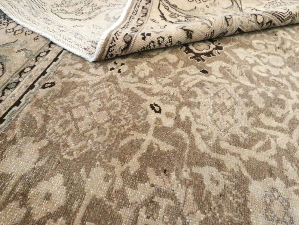 Vintage Persian Malayer Square Accent Carpet, No.24764 - Staging