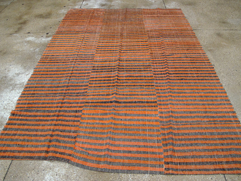 Vintage Turkish Flat-weave Kilim, No.24771 - Staging