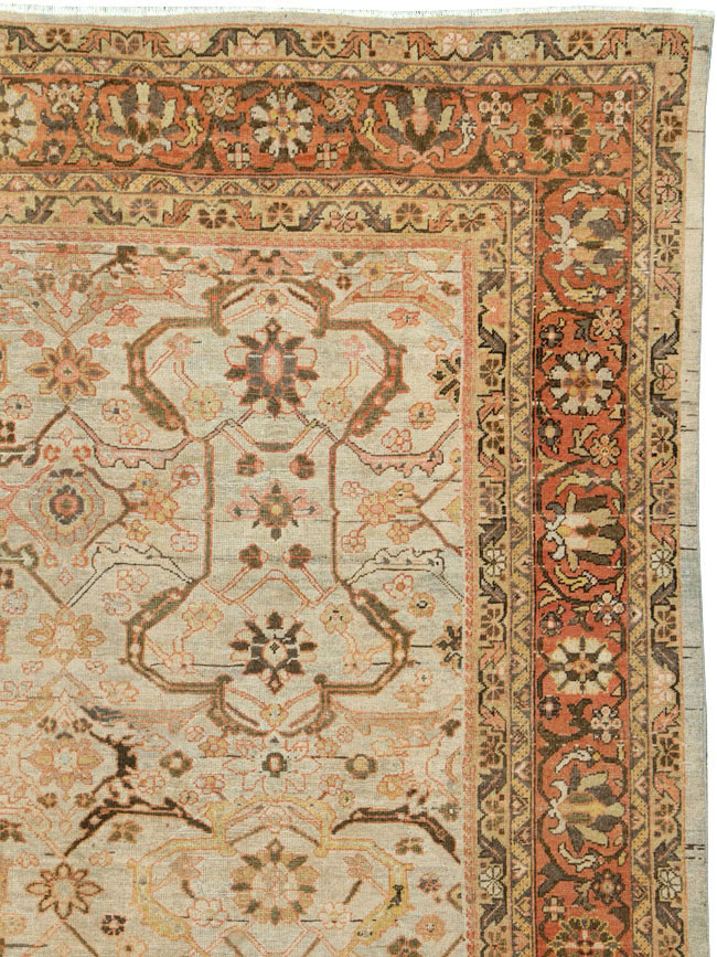 Antique Persian Mahal Carpet, No.24789 - Staging