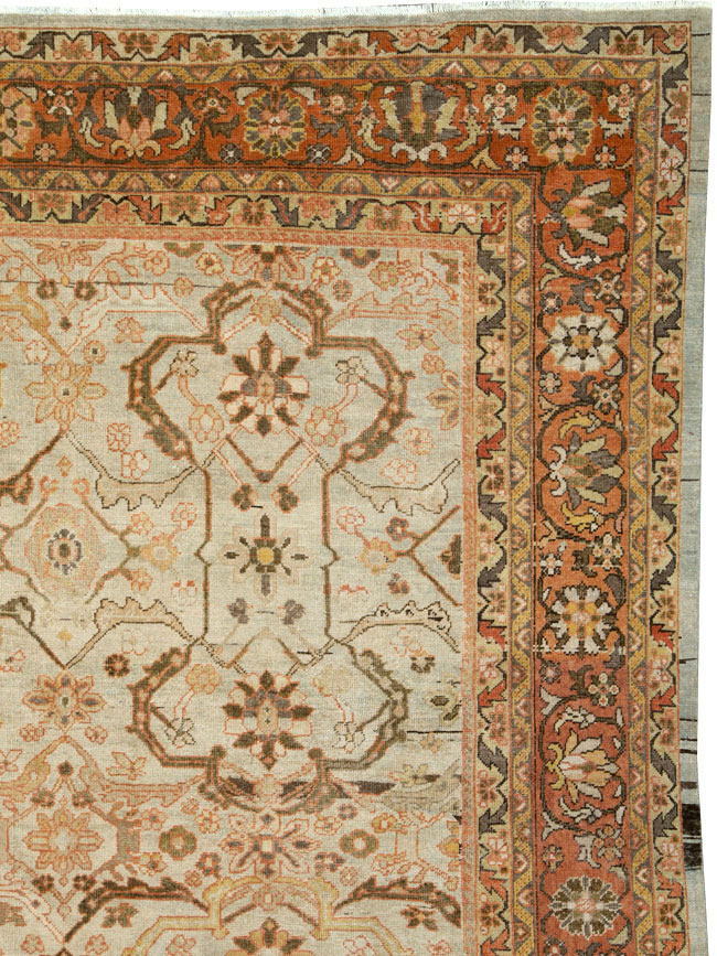 Antique Persian Mahal Carpet, No.24789 - Staging