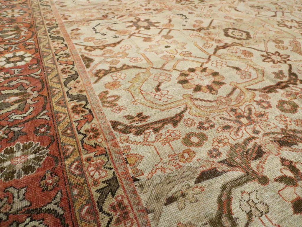 Antique Persian Mahal Carpet, No.24789 - Staging