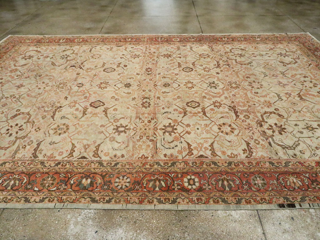 Antique Persian Mahal Carpet, No.24789 - Staging