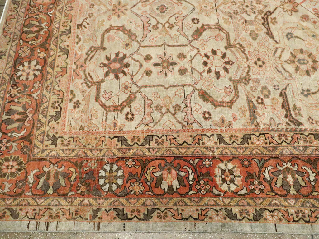 Antique Persian Mahal Carpet, No.24789 - Staging