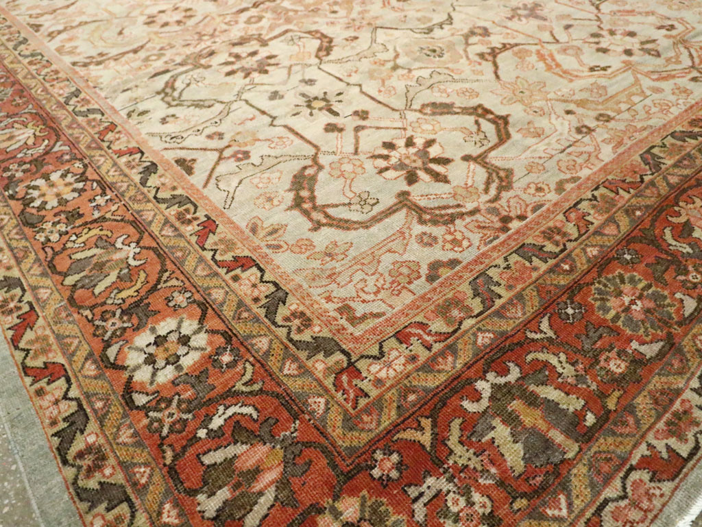 Antique Persian Mahal Carpet, No.24789 - Staging