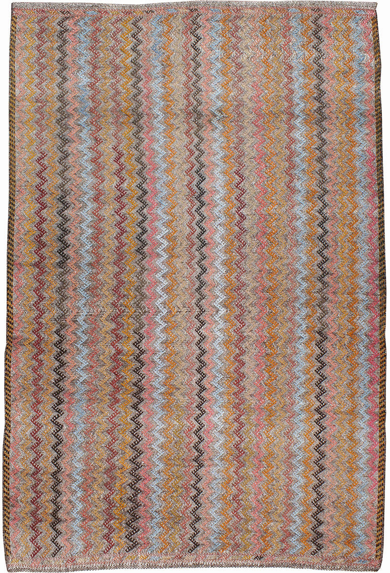 Vintage Turkish Flatweave Kilim, No.24800 - Staging