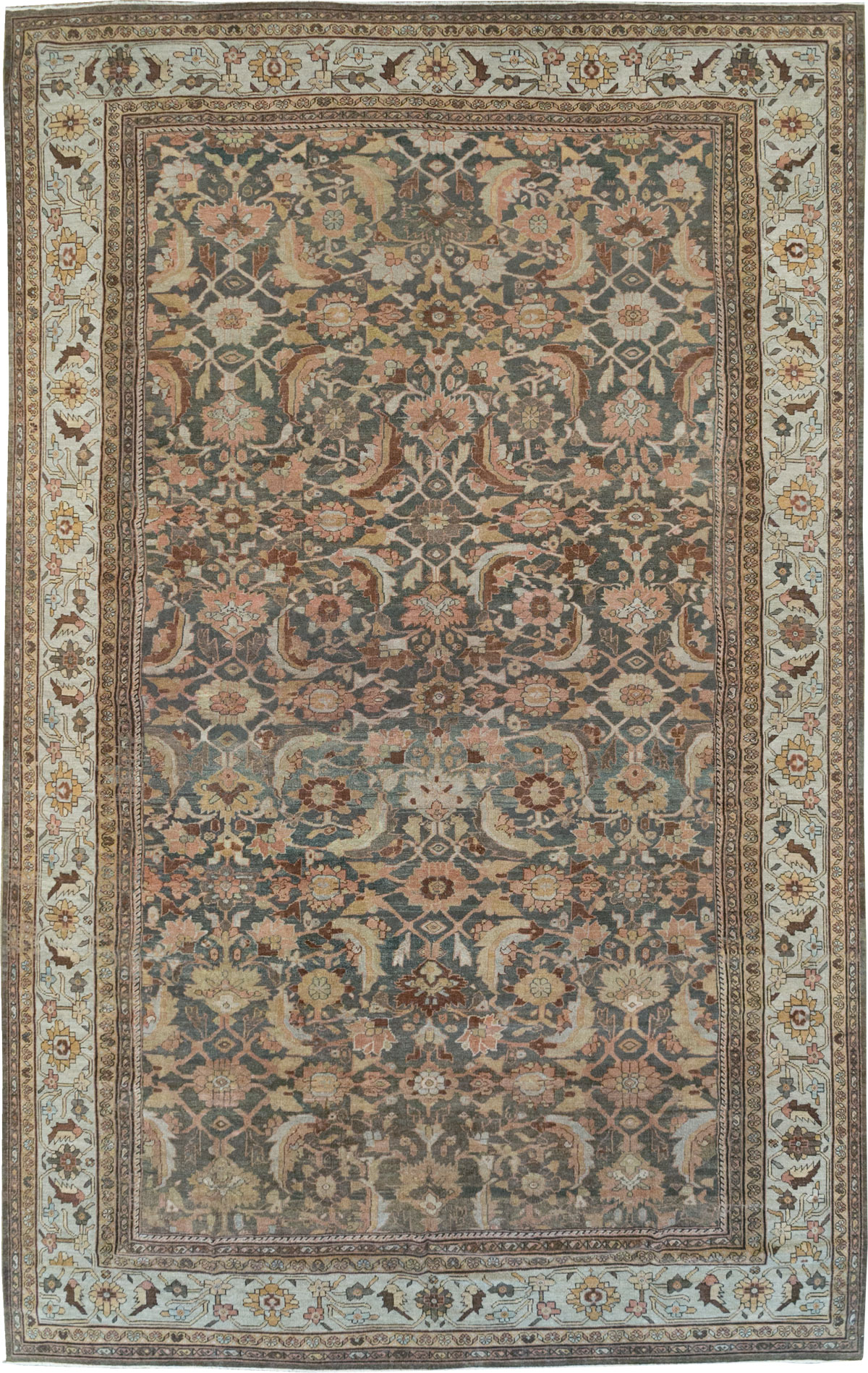 Antique Persian Mahal Oversize Carpet, No.24807 - Staging