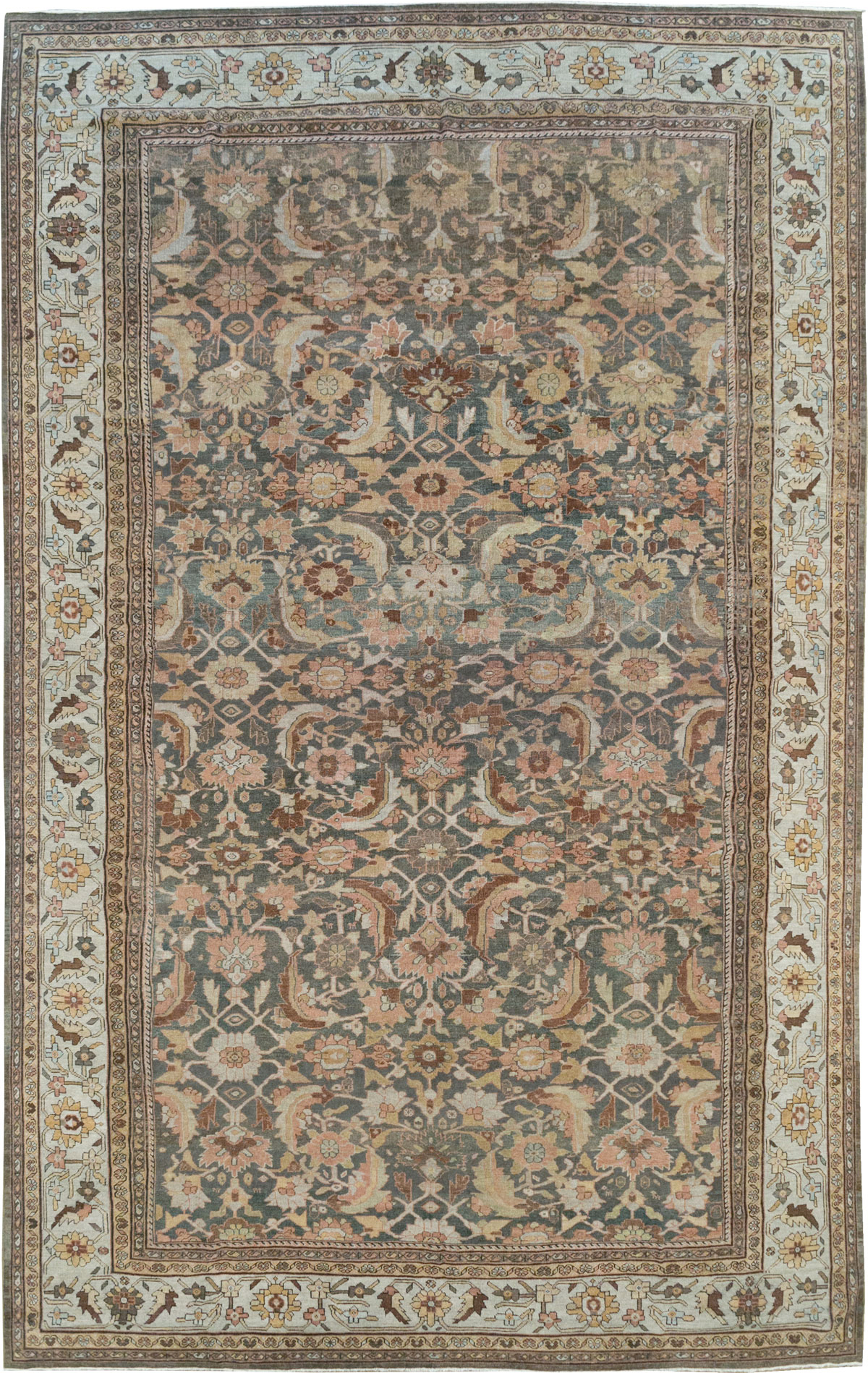 Antique Persian Mahal Oversize Carpet, No.24807 - Staging