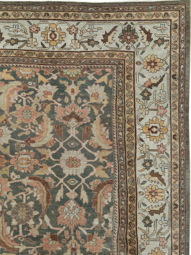 Antique Persian Mahal Oversize Carpet, No.24807 - Staging