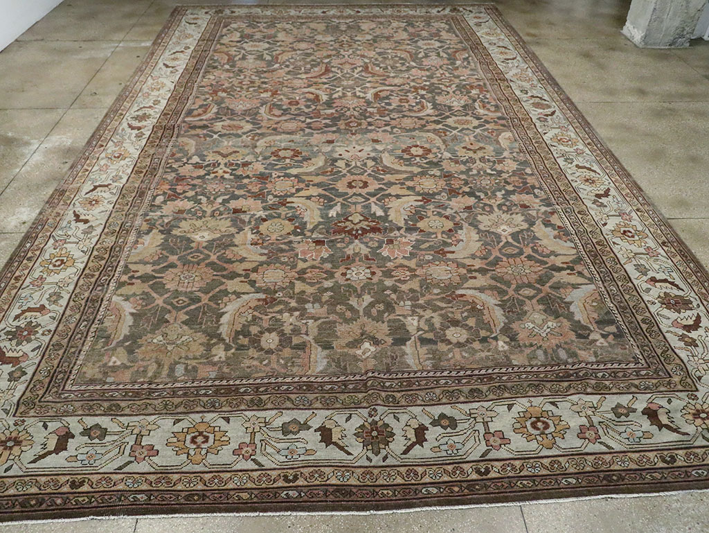 Antique Persian Mahal Oversize Carpet, No.24807 - Staging