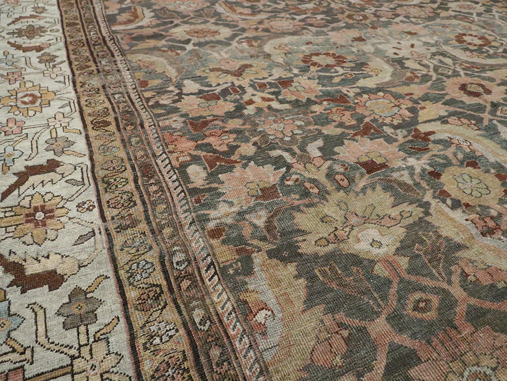 Antique Persian Mahal Oversize Carpet, No.24807 - Staging