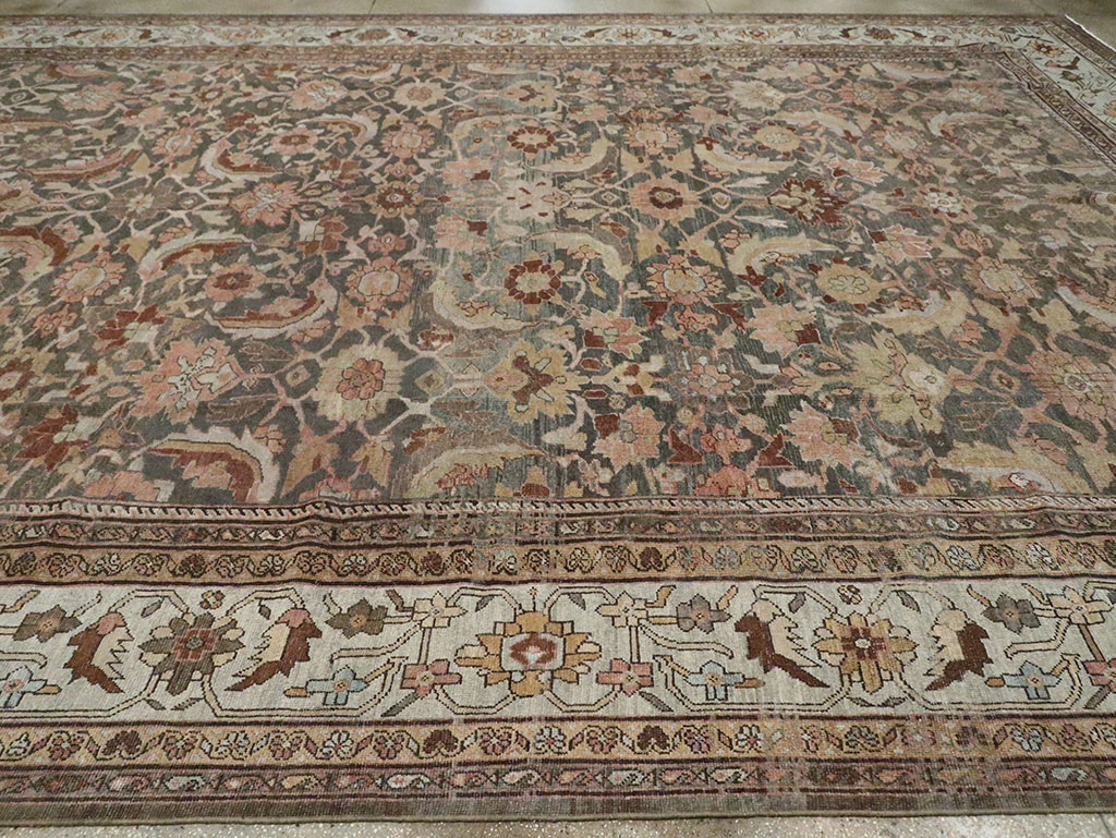 Antique Persian Mahal Oversize Carpet, No.24807 - Staging