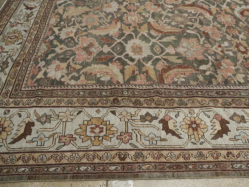 Antique Persian Mahal Oversize Carpet, No.24807 - Staging