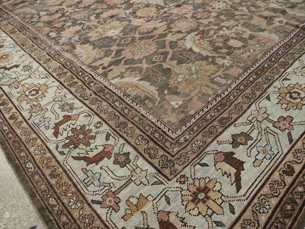 Antique Persian Mahal Oversize Carpet, No.24807 - Staging