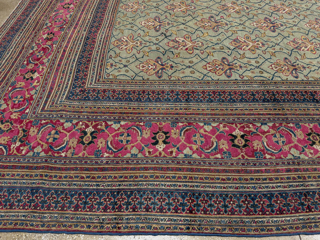 Antique Persian Khorassan Carpet, No.24808 - Staging